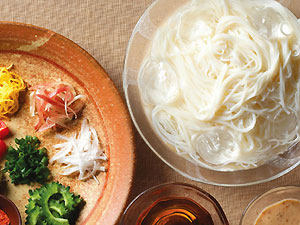 かも手の麺の写真