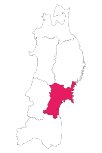 宮城県の地図